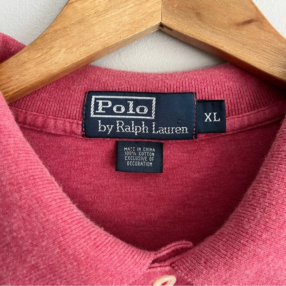 Polo by Ralph Lauren Pink Classic Polo Shirt Extra Large